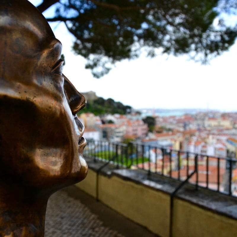 Miradouro in Lisbon with a stunning panorama of the city